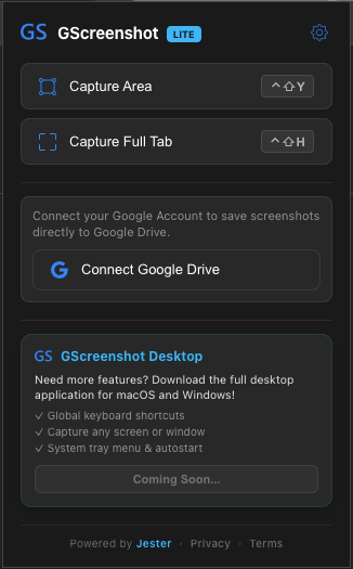GScreenshot Lite Interface